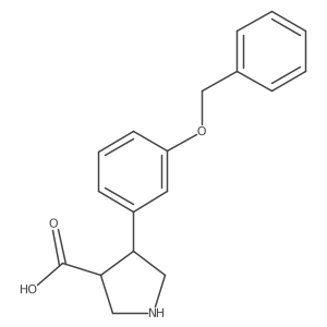 4-[3-(Benzyloxy)phenyl]pyrrolidine-3-carboxylic acid结构式