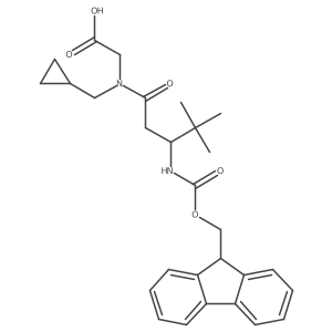 2-[N-(cyclopropylmethyl)-3-({[(9H-fluoren-9-yl)methoxy]carbonyl}amino)-4,4-dimethylpentanamido]acetic acid结构式