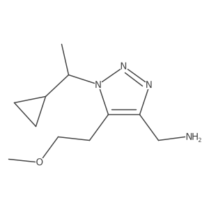 [1-(1-cyclopropylethyl)-5-(2-methoxyethyl)-1H-1,2,3-triazol-4-yl]methanamine Structure