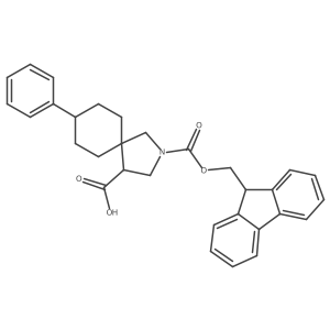 2-{[(9H-fluoren-9-yl)methoxy]carbonyl}-8-phenyl-2-azaspiro[4.5]decane-4-carboxylic acid Structure