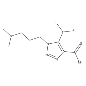 5-(difluoromethyl)-1-[3-(dimethylamino)propyl]-1H-1,2,3-triazole-4-carbothioamide结构式