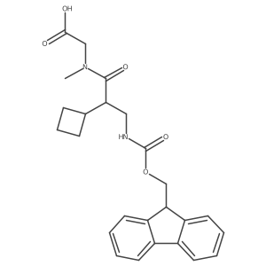 2-[2-cyclobutyl-3-({[(9H-fluoren-9-yl)methoxy]carbonyl}amino)-N-methylpropanamido]acetic acid Structure