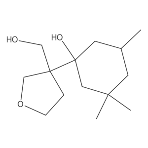 1-[3-(Hydroxymethyl)oxolan-3-yl]-3,3,5-trimethylcyclohexan-1-ol结构式