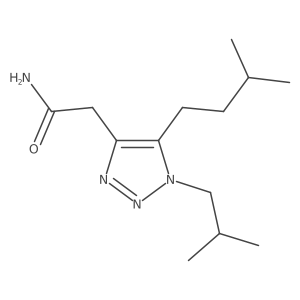 2-[5-(3-methylbutyl)-1-(2-methylpropyl)-1H-1,2,3-triazol-4-yl]acetamide结构式