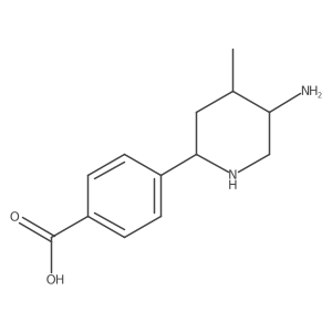 4-(5-Amino-4-methylpiperidin-2-yl)benzoic acid结构式