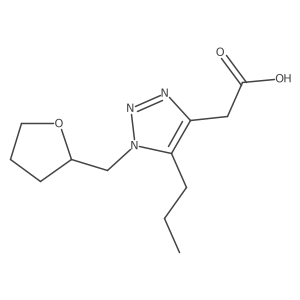 2-[1-(oxolan-2-ylmethyl)-5-propyl-1H-1,2,3-triazol-4-yl]acetic acid结构式