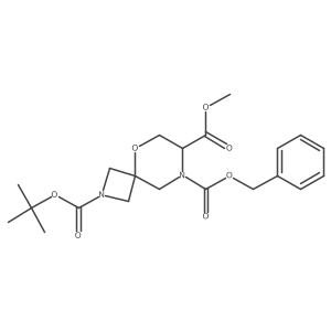 8-Benzyl 2-Tert-Butyl 7-Methyl 5-Oxa-2,8-Diazaspiro[3.5]Nonane-2,7,8-Tricarboxylate Structure