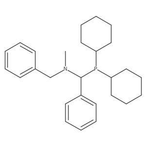 N-Benzyl-1-(dicyclohexylphosphino)-N-methyl-1-phenylmethanamine Structure