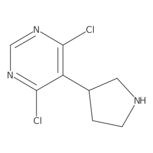 4,6-Dichloro-5-(pyrrolidin-3-yl)pyrimidine结构式