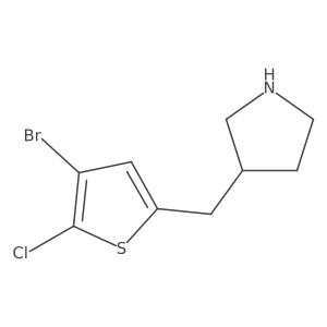 3-[(4-Bromo-5-chlorothiophen-2-yl)methyl]pyrrolidine结构式