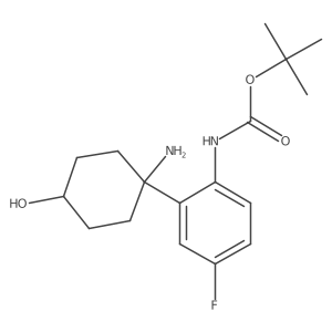 tert-butyl N-[2-(1-amino-4-hydroxycyclohexyl)-4-fluorophenyl]carbamate Structure
