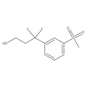 3,3-Difluoro-3-(3-methanesulfonylphenyl)propan-1-ol结构式