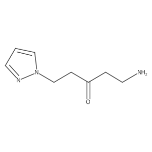 1-amino-5-(1H-pyrazol-1-yl)pentan-3-one结构式