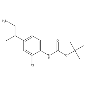 tert-butyl N-[4-(1-aminopropan-2-yl)-2-chlorophenyl]carbamate结构式