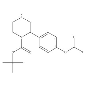 Tert-butyl 2-[4-(difluoromethoxy)phenyl]piperazine-1-carboxylate结构式
