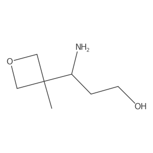 3-amino-3-(3-methyloxetan-3-yl)propan-1-ol结构式