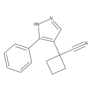 1-(3-phenyl-1H-pyrazol-4-yl)cyclobutane-1-carbonitrile结构式