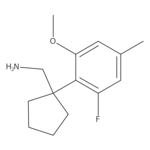 [1-(2-Fluoro-6-methoxy-4-methylphenyl)cyclopentyl]methanamine Structure