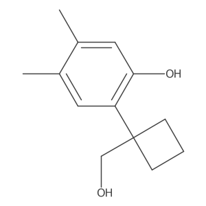 2-[1-(Hydroxymethyl)cyclobutyl]-4,5-dimethylphenol Structure