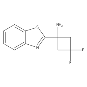 1-(1,3-Benzothiazol-2-yl)-3,3-difluorocyclobutan-1-amine Structure