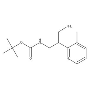 tert-butyl N-[3-amino-2-(3-methylpyridin-2-yl)propyl]carbamate结构式