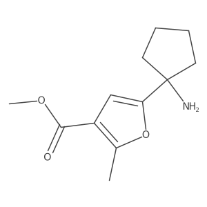Methyl 5-(1-aminocyclopentyl)-2-methylfuran-3-carboxylate结构式