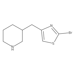 3-[(2-Bromo-1,3-thiazol-4-yl)methyl]piperidine结构式