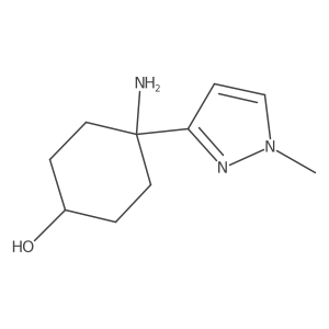 4-amino-4-(1-methyl-1H-pyrazol-3-yl)cyclohexan-1-ol Structure