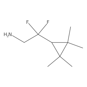 2,2-Difluoro-2-(2,2,3,3-tetramethylcyclopropyl)ethan-1-amine Structure
