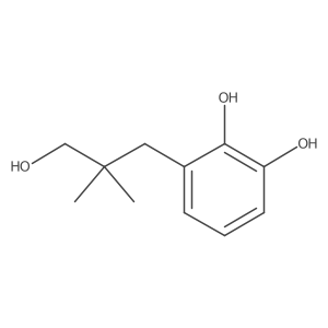 3-(3-Hydroxy-2,2-dimethylpropyl)benzene-1,2-diol结构式