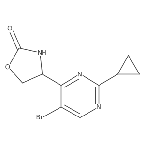 4-(5-Bromo-2-cyclopropylpyrimidin-4-yl)-1,3-oxazolidin-2-one Structure
