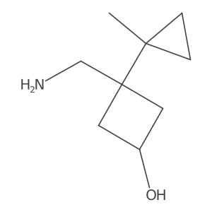 3-(Aminomethyl)-3-(1-methylcyclopropyl)cyclobutan-1-ol结构式