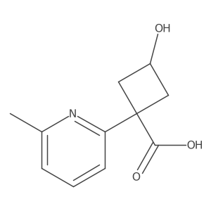 3-Hydroxy-1-(6-methylpyridin-2-yl)cyclobutane-1-carboxylic acid Structure