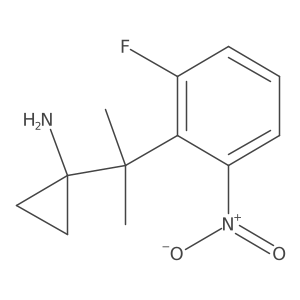 1-[2-(2-Fluoro-6-nitrophenyl)propan-2-yl]cyclopropan-1-amine Structure
