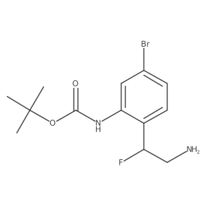 tert-butyl N-[2-(2-amino-1-fluoroethyl)-5-bromophenyl]carbamate结构式