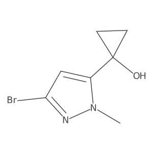 1-(3-bromo-1-methyl-1H-pyrazol-5-yl)cyclopropan-1-ol Structure