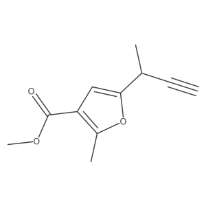 Methyl 5-(but-3-yn-2-yl)-2-methylfuran-3-carboxylate结构式