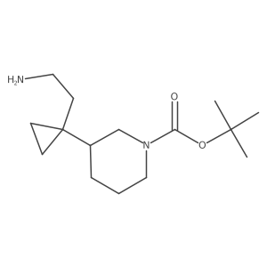 Tert-butyl 3-[1-(2-aminoethyl)cyclopropyl]piperidine-1-carboxylate Structure