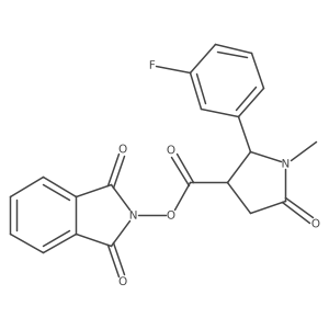 rac-1,3-dioxo-2,3-dihydro-1H-isoindol-2-yl (2R,3R)-2-(3-fluorophenyl)-1-methyl-5-oxopyrrolidine-3-carboxylate Structure
