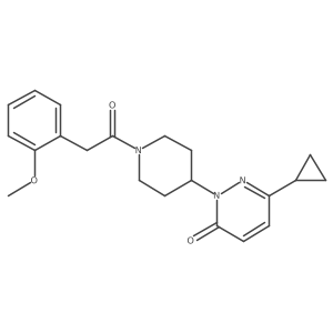 6-Cyclopropyl-2-{1-[2-(2-methoxyphenyl)acetyl]piperidin-4-yl}-2,3-dihydropyridazin-3-one结构式