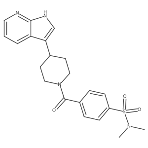 N,N-Dimethyl-4-[[4-(1H-pyrrolo[2,3-b]pyridin-3-yl)-1-piperidinyl]carbonyl]benzenesulfonamide Structure