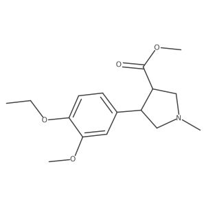 Methyl 4-(4-ethoxy-3-methoxyphenyl)-1-methylpyrrolidine-3-carboxylate Structure