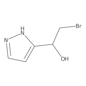 2-bromo-1-(1H-pyrazol-5-yl)ethan-1-ol结构式