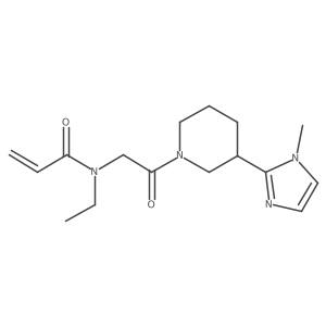 N-Ethyl-N-[2-[3-(1-methylimidazol-2-yl)piperidin-1-yl]-2-oxoethyl]prop-2-enamide Structure