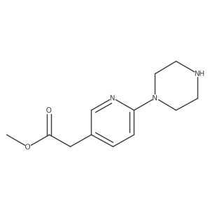 Methyl 2-(6-(piperazin-1-YL)pyridin-3-YL)acetate Structure
