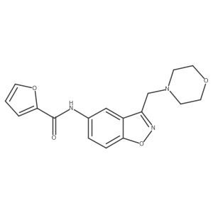 N-{3-[(morpholin-4-yl)methyl]-1,2-benzoxazol-5-yl}furan-2-carboxamide结构式