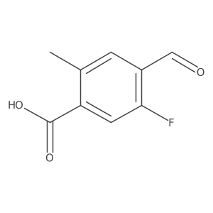 5-Fluoro-4-formyl-2-methylbenzoic acid结构式