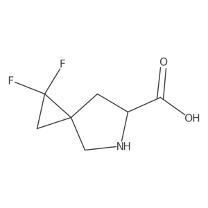 1,1-Difluoro-5-azaspiro[2.4]heptane-6-carboxylic acid结构式