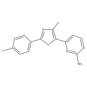 4-[2-(4-Fluorophenyl)-4-methyl-1,3-oxazol-5-yl]pyrimidin-2-amine Structure