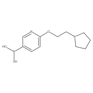 2-(2-Pyrrolidin-1-YL-ethoxy)-pyridine-5-boronic acid结构式